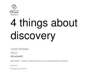 4 things about discovery