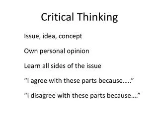critical thinking