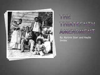 the thirteenth amendment
