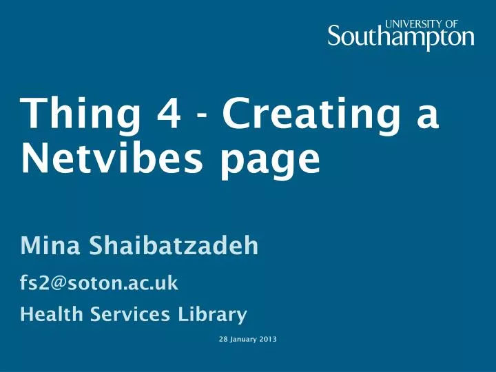 thing 4 creating a netvibes page