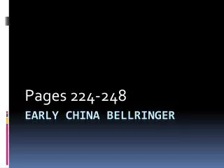 Early China Bellringer