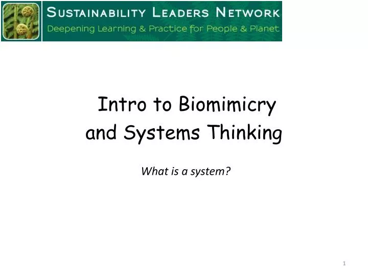 and systems thinking