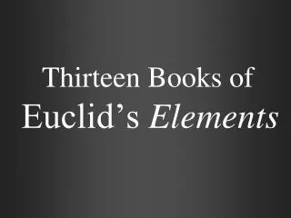 thirteen books of euclid s elements