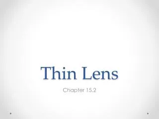 Thin Lens