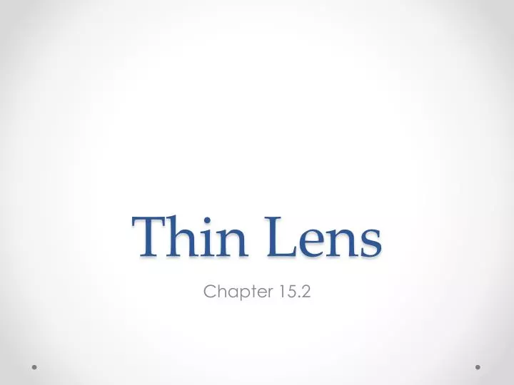 thin lens
