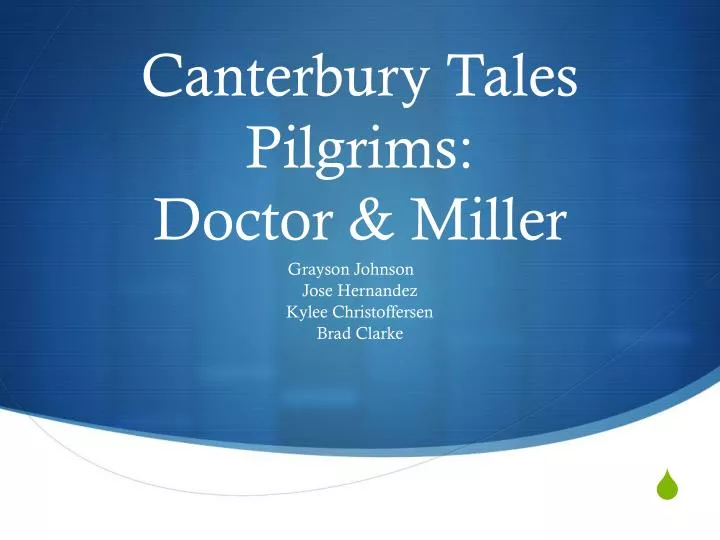 canterbury tales pilgrims doctor miller