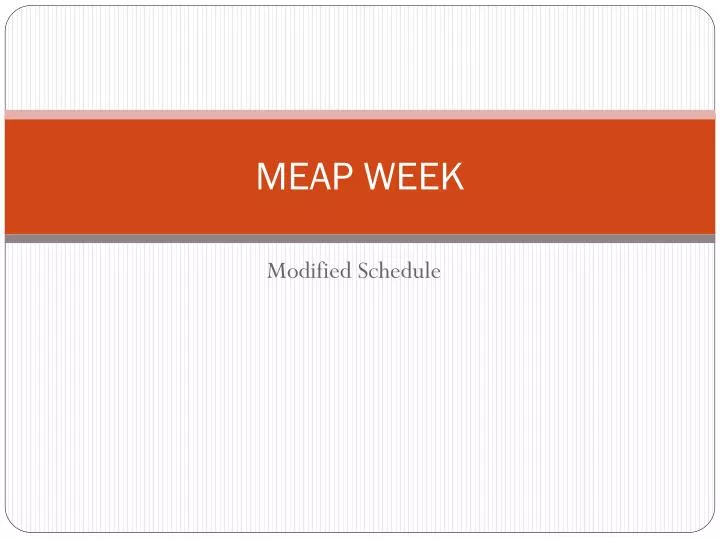 meap week