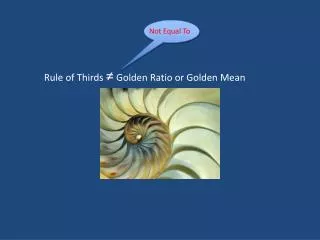 Rule of Thirds ? Golden Ratio or Golden Mean