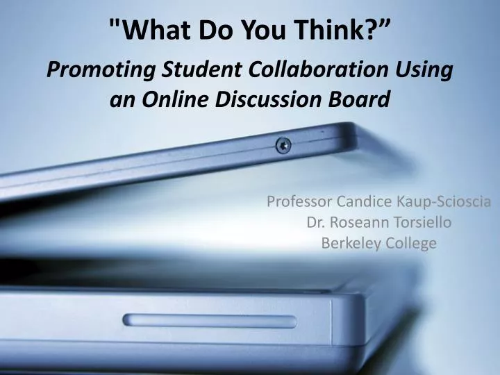 promoting student collaboration using an online discussion board