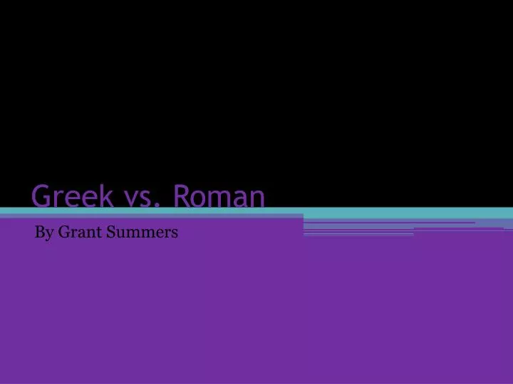 greek vs roman