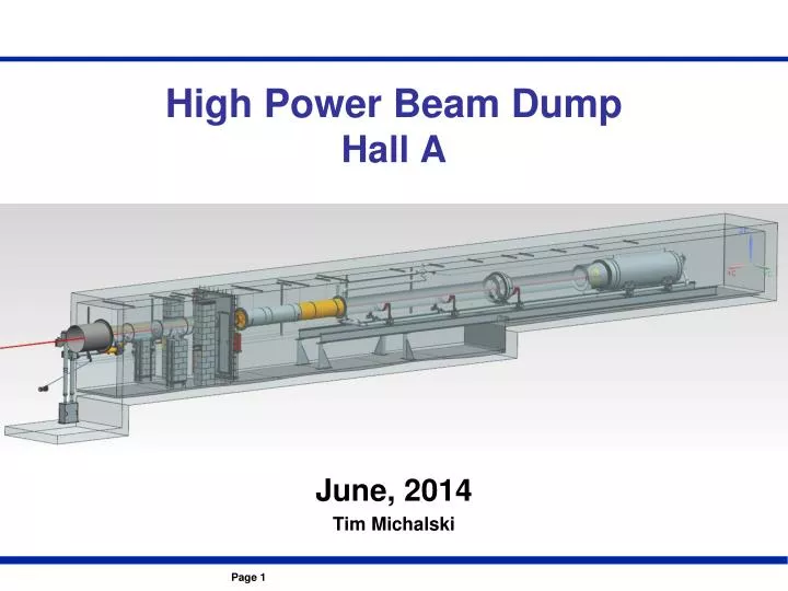 high power beam dump hall a