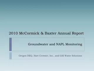 Groundwater and NAPL Monitoring