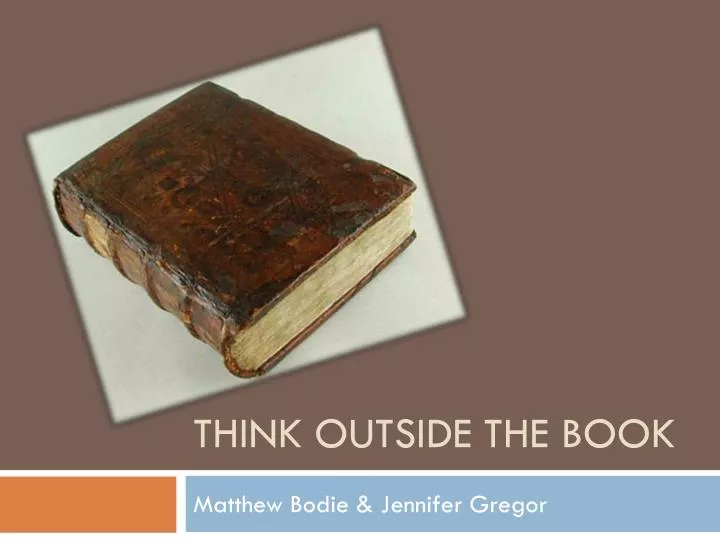think outside the book