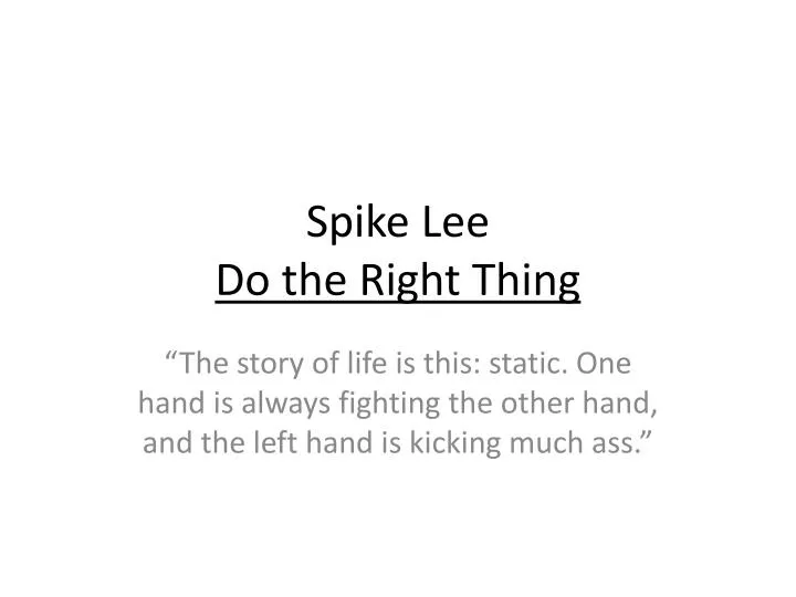 spike lee do the right thing