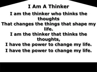 i am a thinker