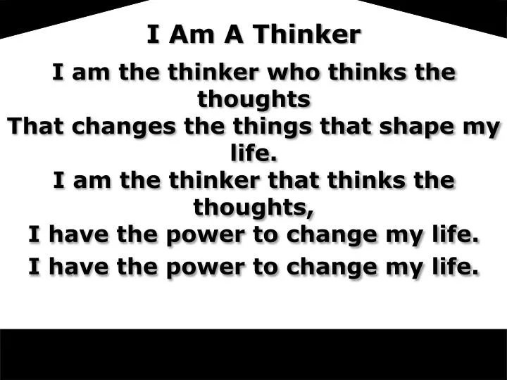 i am a thinker