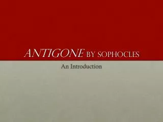 Antigone by Sophocles