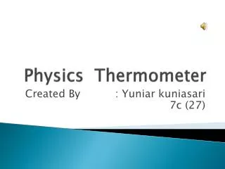 Physics Thermometer