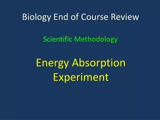 Biology End of Course Review