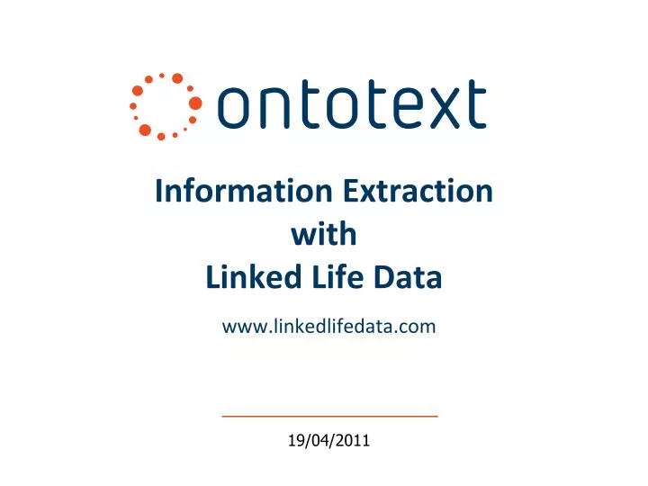 information extraction with linked life data
