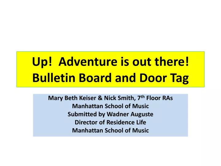 up adventure is out there bulletin board and door tag
