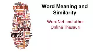 Word Meaning and Similarity