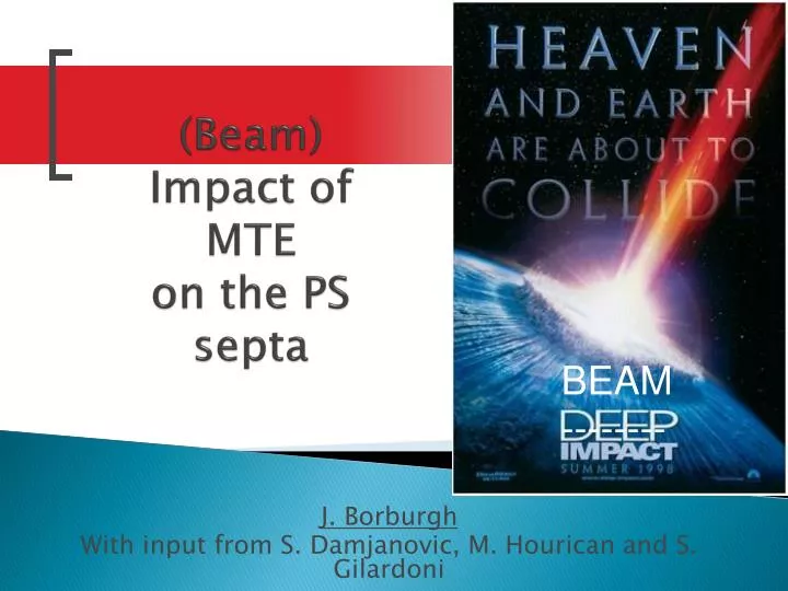beam impact of mte on the ps septa