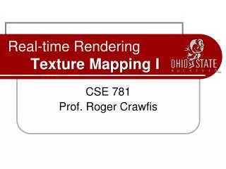 Real-time Rendering Texture Mapping I