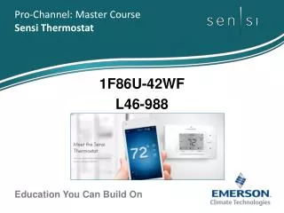 Pro-Channel: Master Course Sensi Thermostat