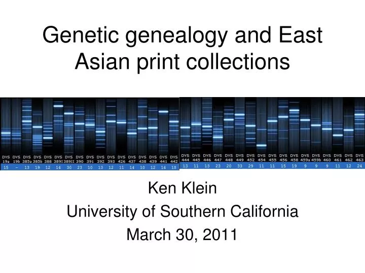 genetic genealogy and east asian print collections