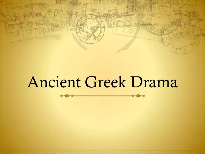 ancient greek drama