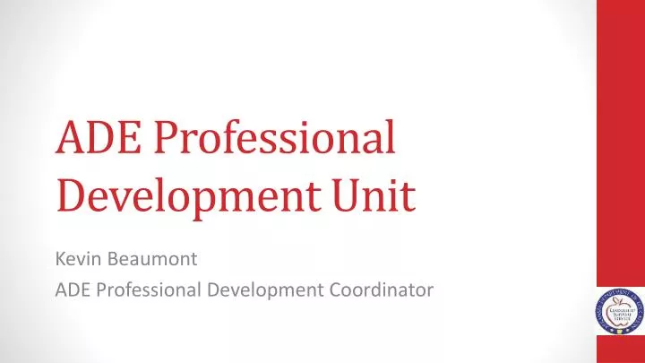 ade professional development unit