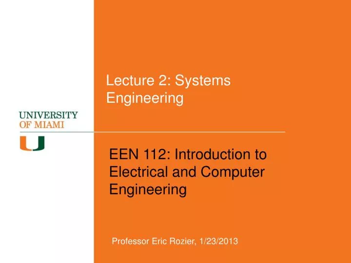 lecture 2 systems engineering