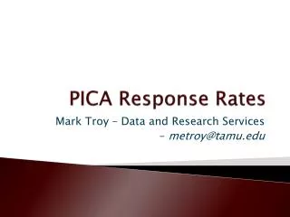 PICA Response Rates