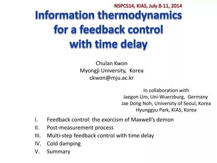 information thermodynamics for a feedback control with time delay