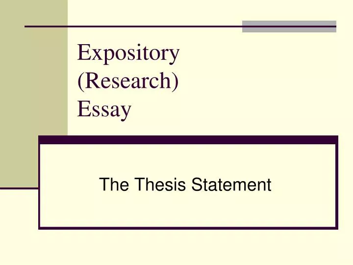 expository research essay