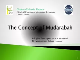The Concept of Mudarabah