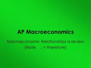 ap macroeconomics