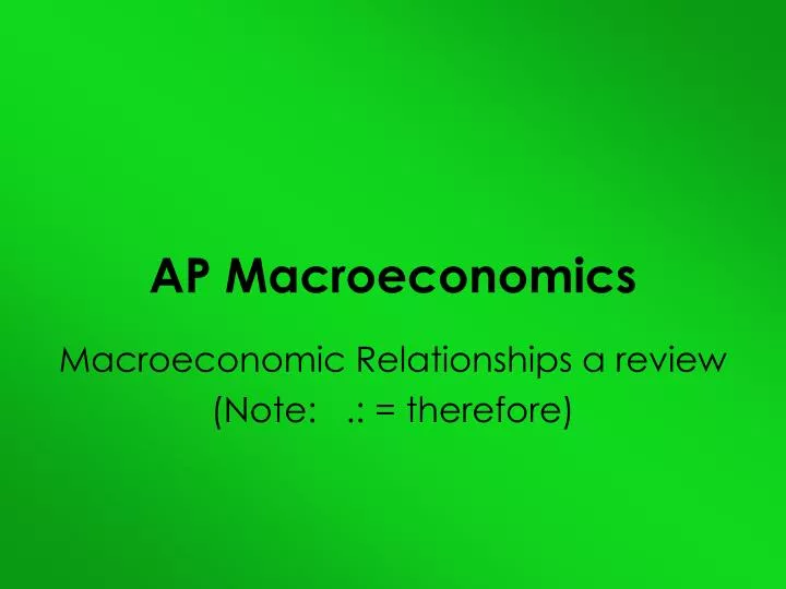 ap macroeconomics