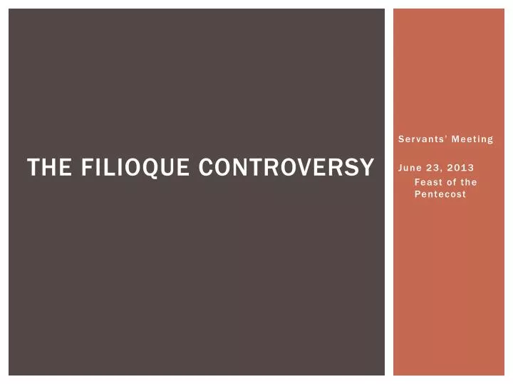 the filioque controversy