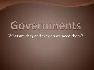 Governments