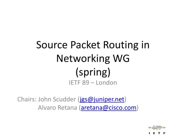 source packet routing in networking wg spring