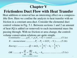 Chapter V Frictionless Duct Flow with Heat Transfer