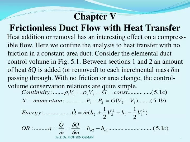 chapter v frictionless duct flow with heat transfer