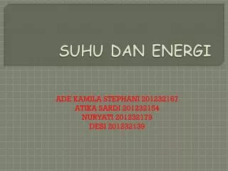 suhu dan energi