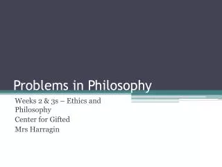 Problems in Philosophy