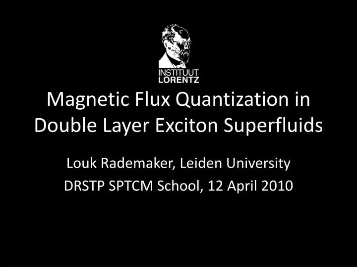 magnetic flux quantization in double layer exciton superfluids