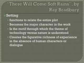 there will come soft rains by ray bradbury