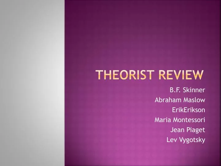 theorist review