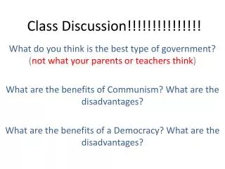 Class Discussion!!!!!!!!!!!!!!!